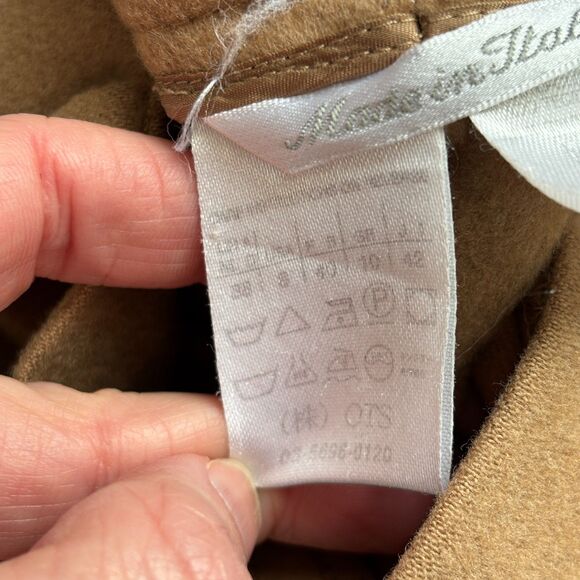 MaxMara Camel Hair Trouser Pant Womens 6 Tan Office Workwear Career Straight Leg - Picture 4 of 10